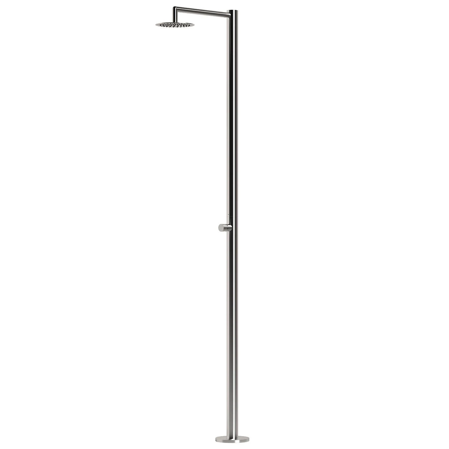 SINED Polifemo Doccia Esterna Acciaio Inox 316L Nichel Spazzolato