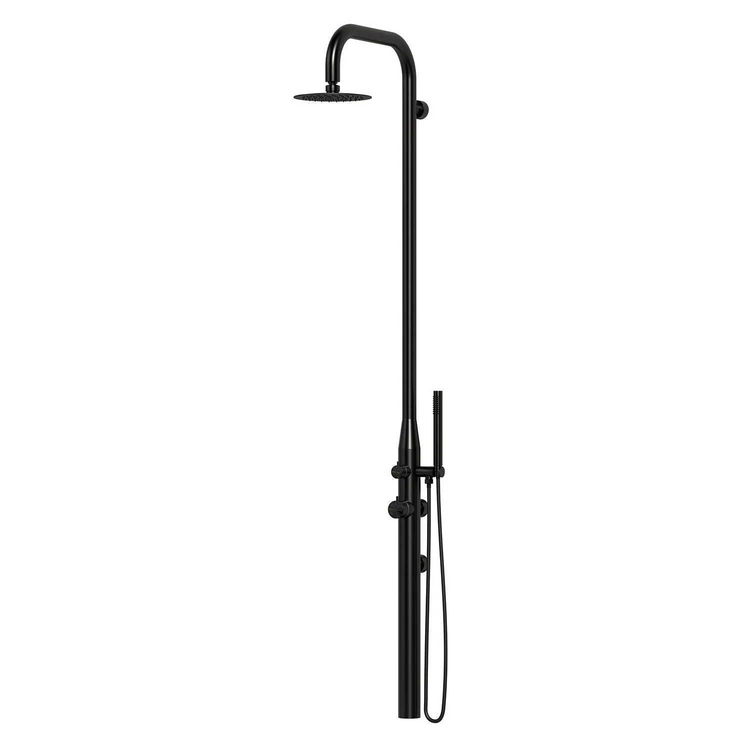 SINED Pula Doccia Parete Nera Inox 316L Soffione Doccino