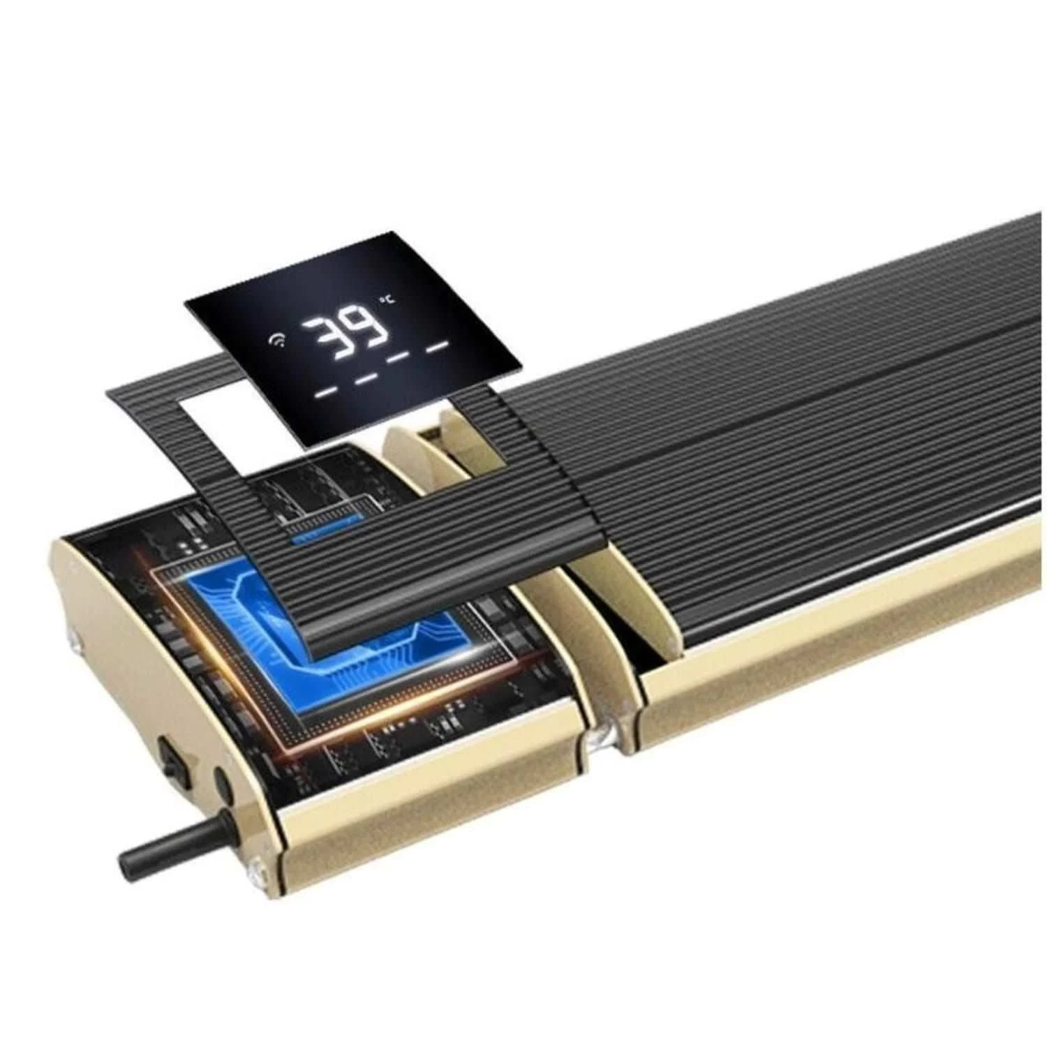 SINED Riscaldatore a Raggi Infrarossi Da 1800w Con Telecomando Altamente Ecologico Nero