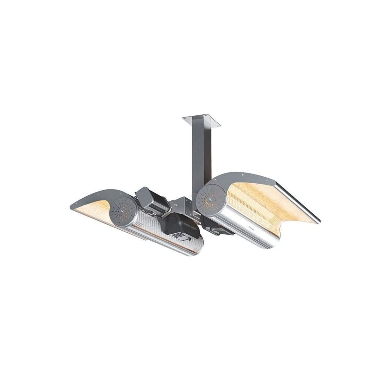 SINED Stufa Infrarossi Soffitto Doppio Riscaldatore IR-A 4000W Grigio
