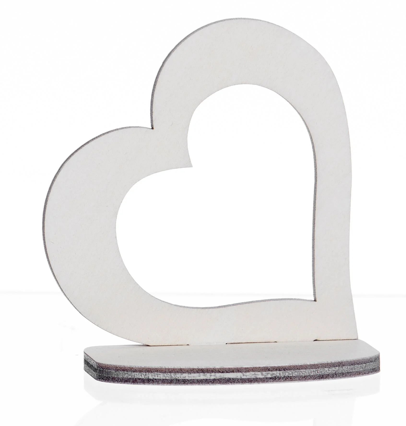 Star Import Italy Bomboniera Cuore con Base H 8 Cm Legno