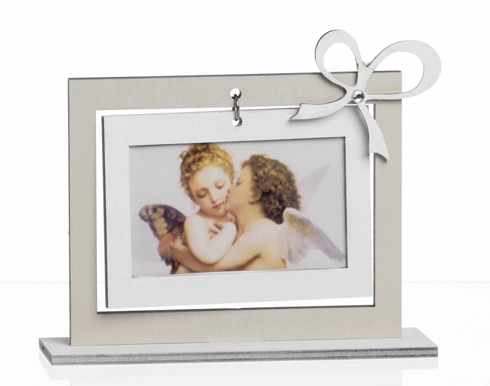 Star Import Italy Quadro Legno Angeli H 12 Cm Scatola Regalo Bomboniera