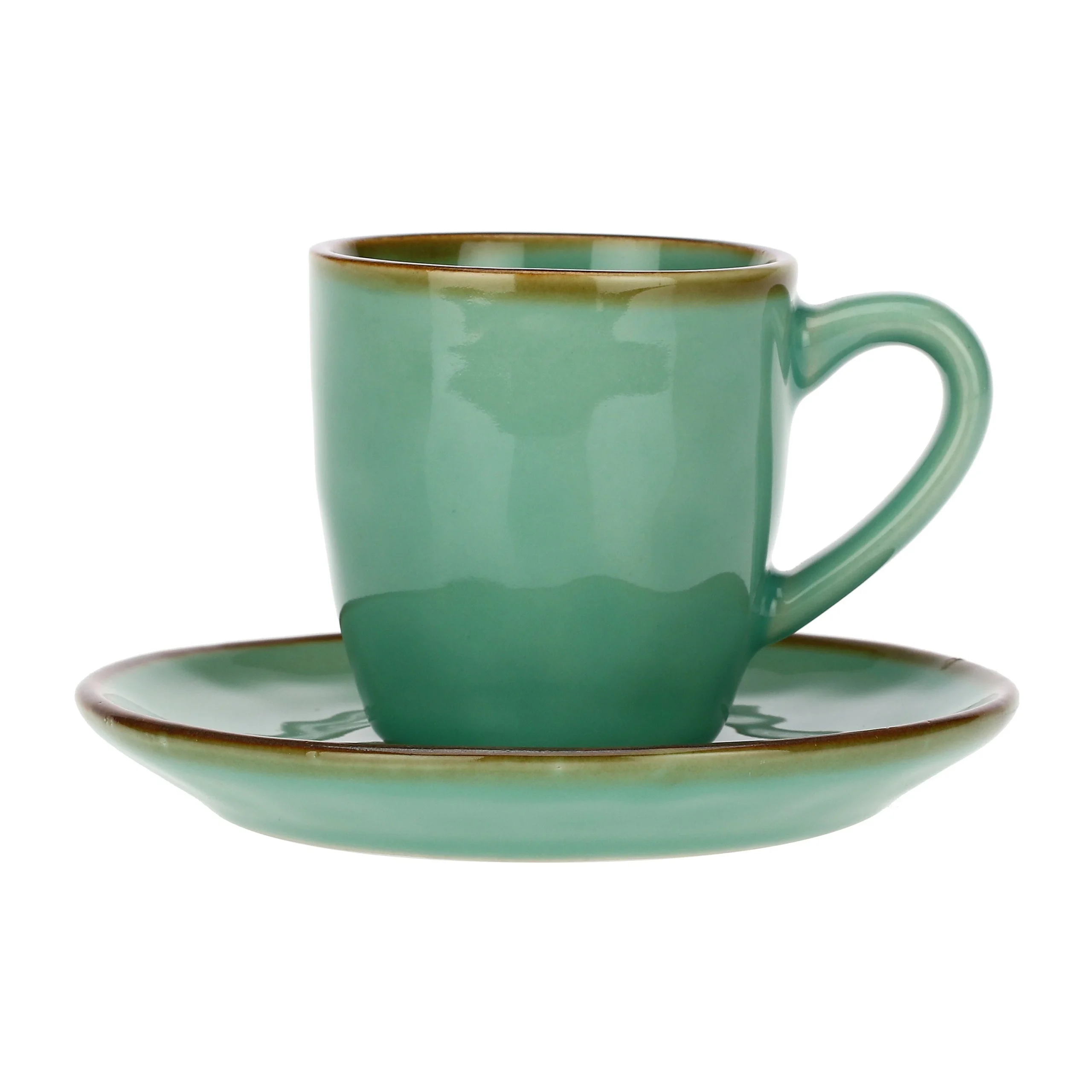 ROSE & TULIPANI Concerto Verde Acqua Tazzina Caffè con Piattino