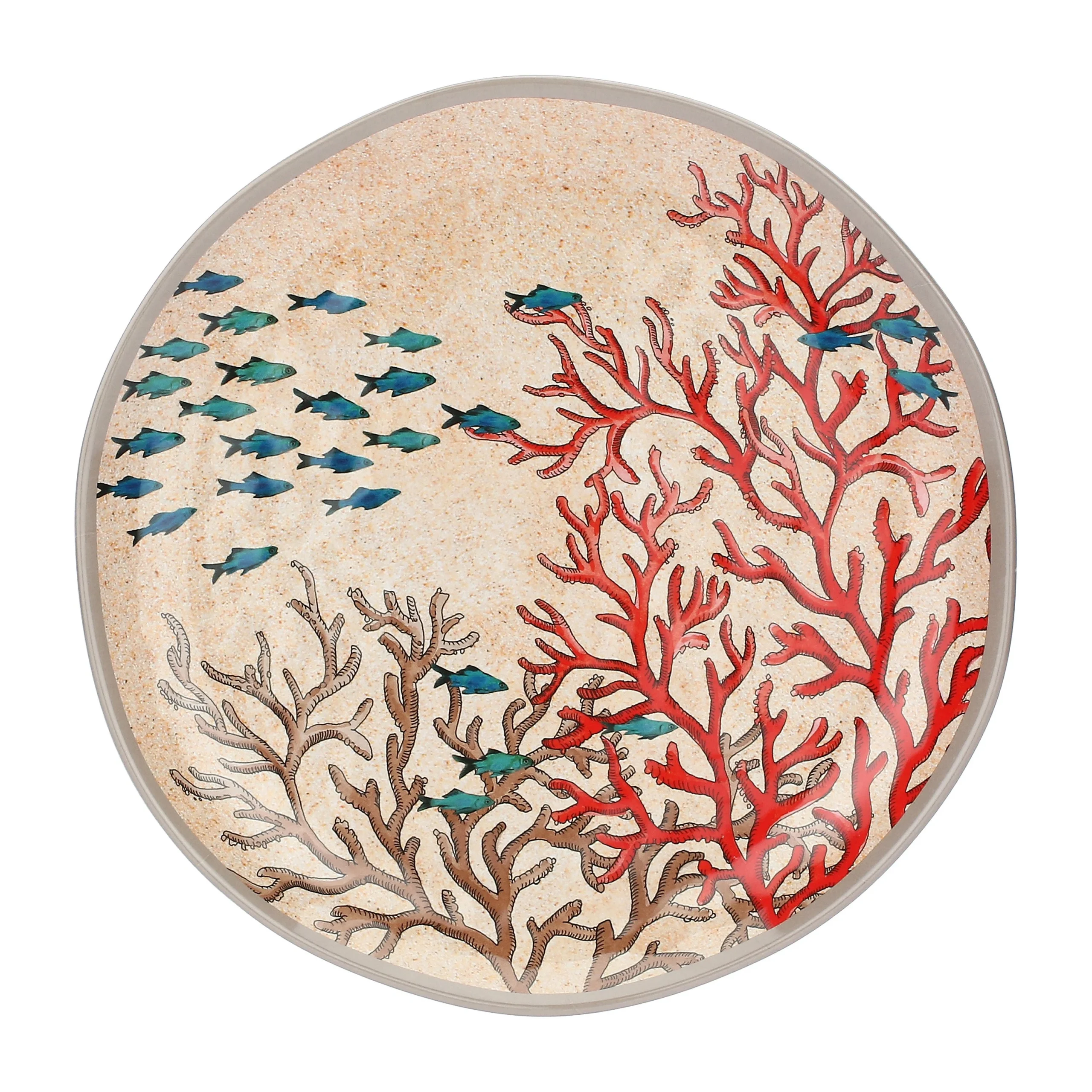 ROSE & TULIPANI Sea Life Set 2 Piatti Piani D 27 Cm Melamina