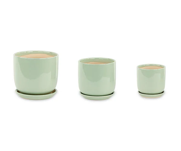 Tono Su Tono Set 3 Vasi Decorativi Porcellana