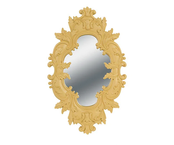 Tono Su Tono Specchio da Appendere 280 x 450 Mm Senape