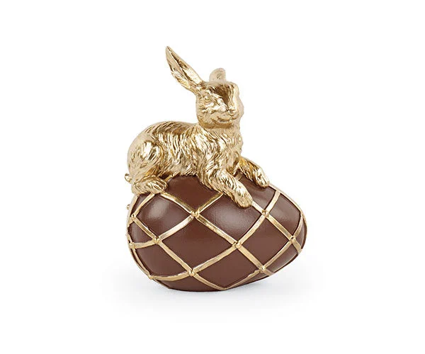 Tono Su Tono Uovo con Coniglietto Cioccolato ed Oro