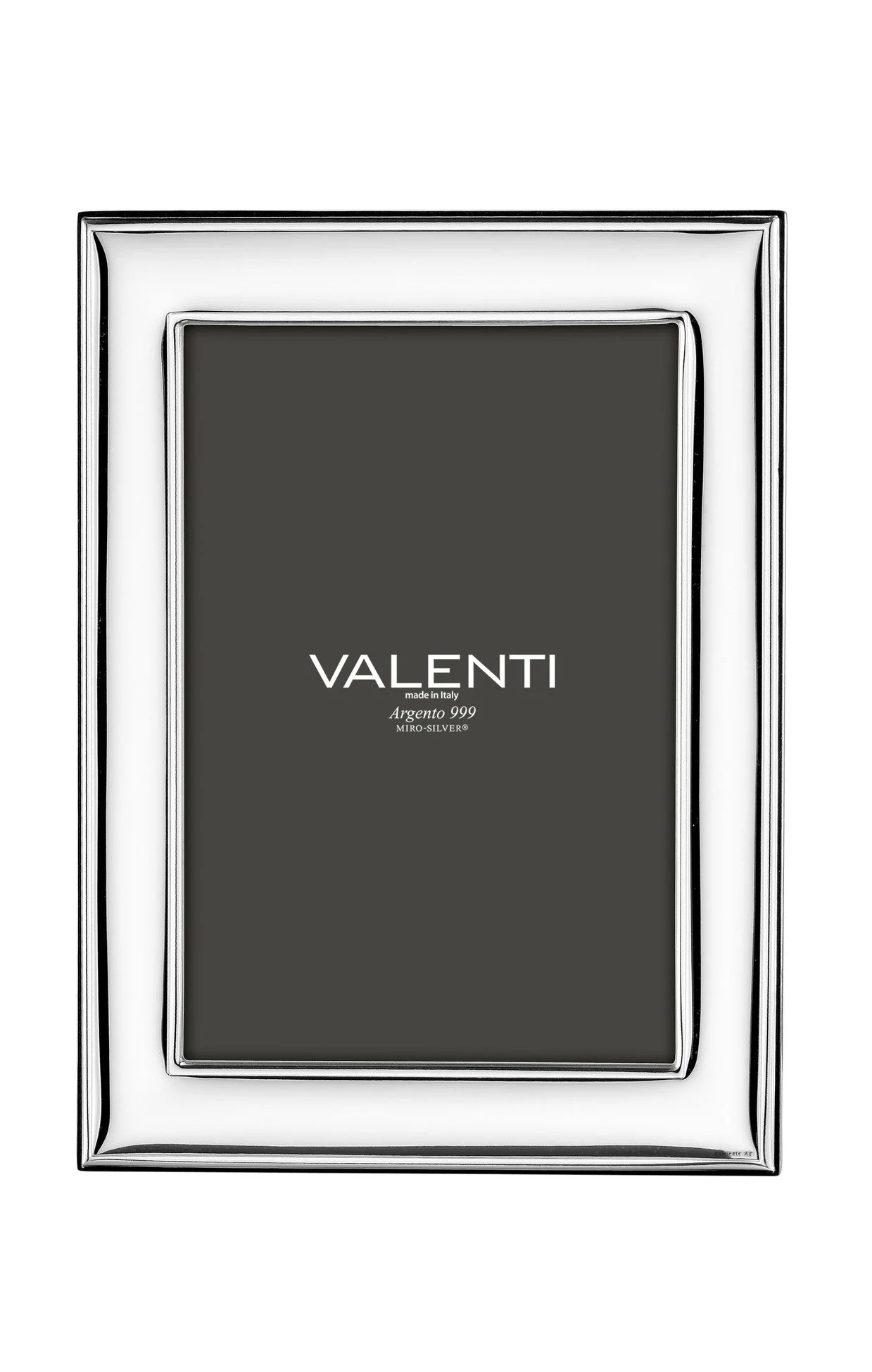Valenti Cornice Lucida Portafoto in Argento 9  x 13 Cm