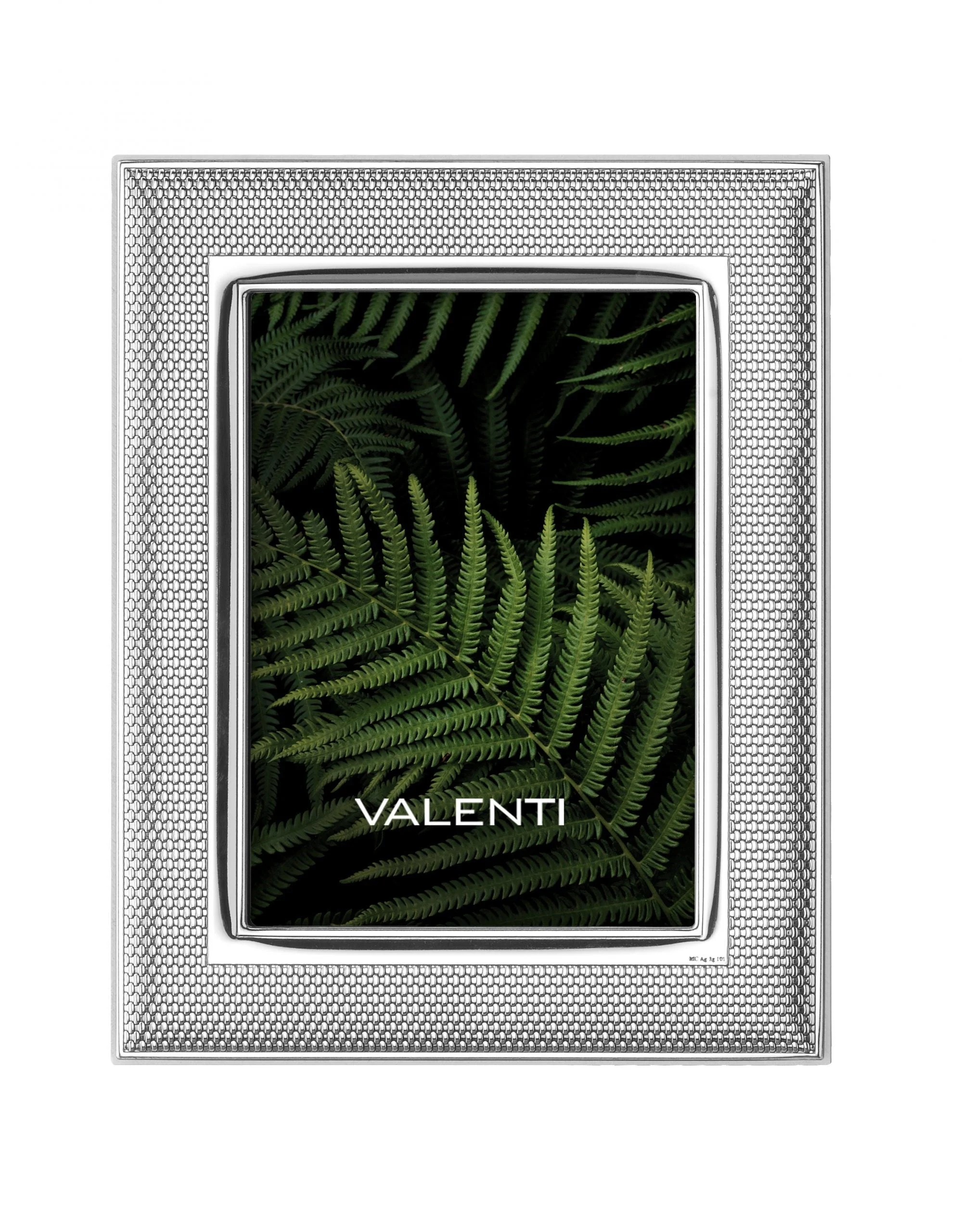 Valenti Cornice Portafoto in Argento Maglia Milano 13 x 18 Cm