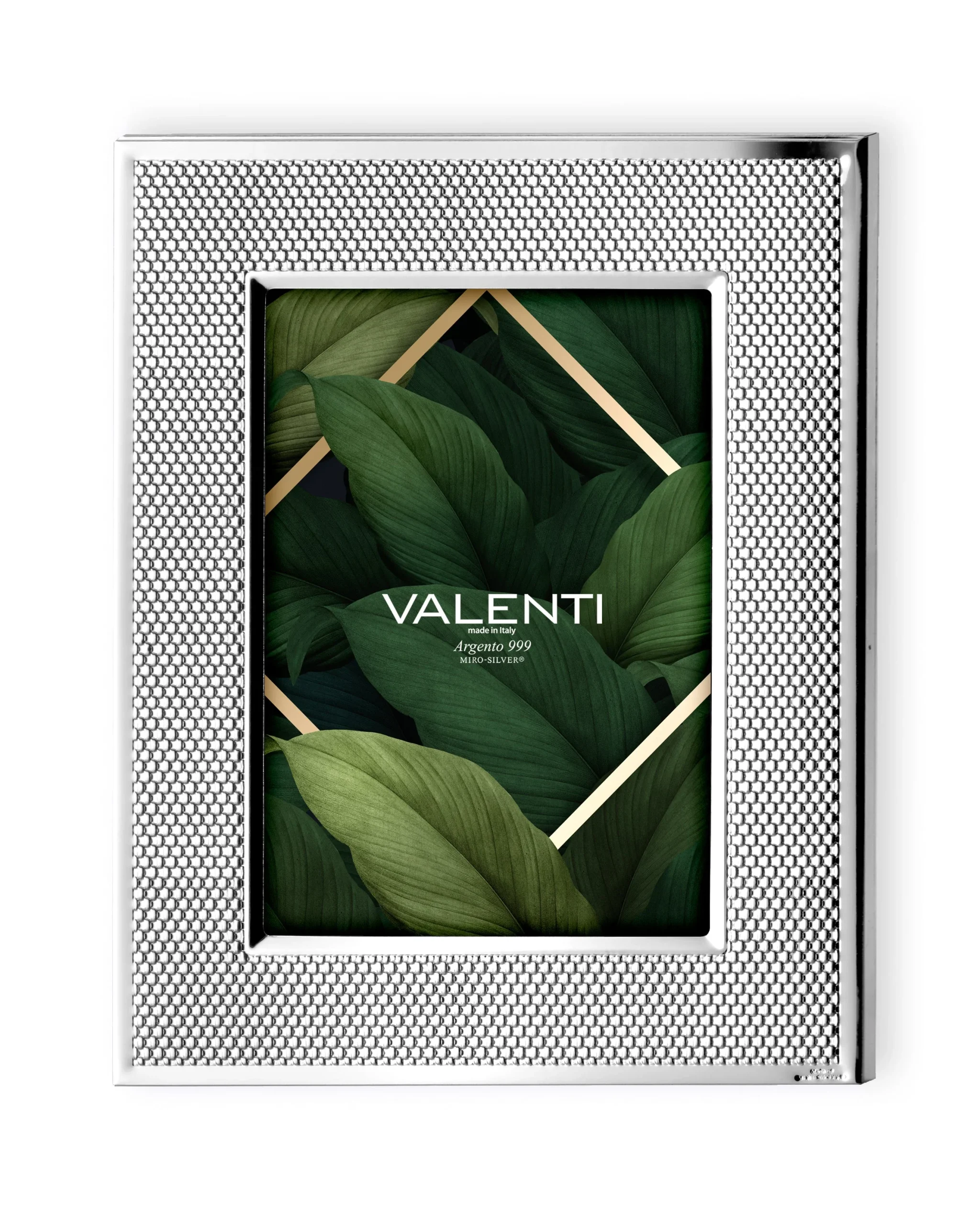 Valenti Cornice Portafoto Maglia Milano 13 x 18 Cm Argento