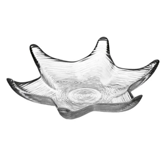 A.L.E Import Piatto Stella Vetro H 45 Mm D 250 Mm Trasparente