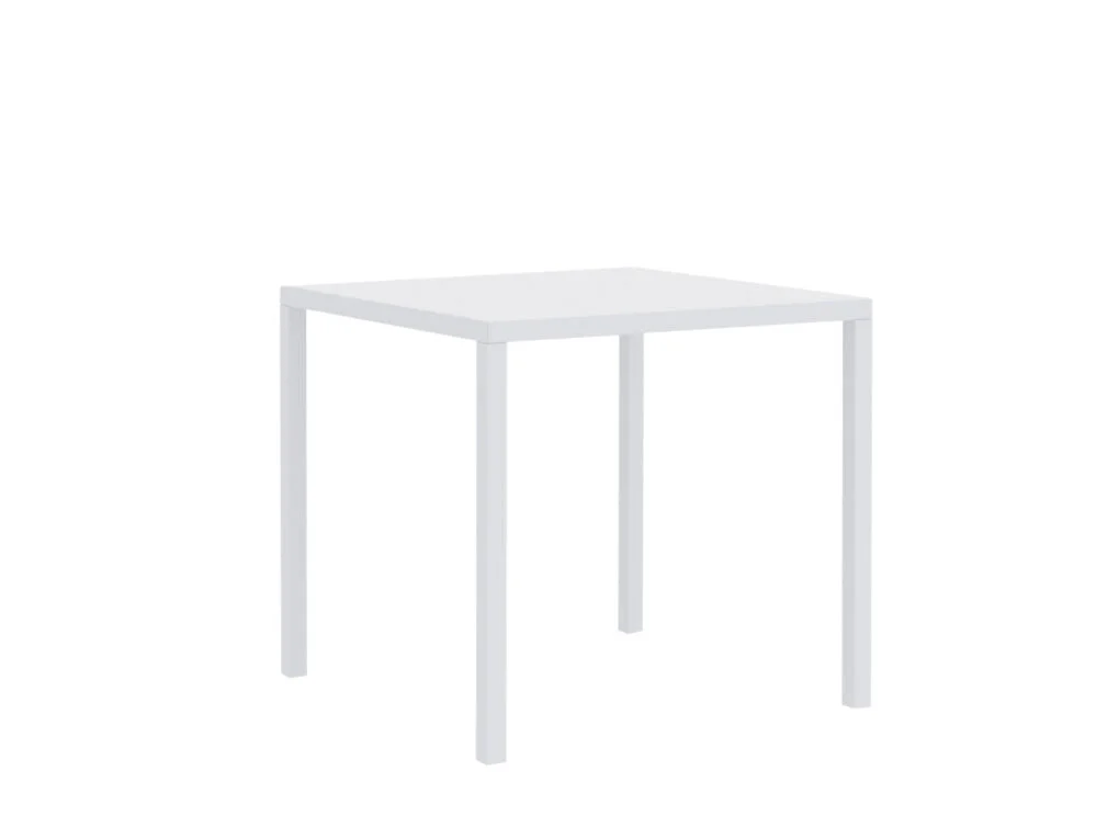 Vermobil Tavolo Quadris Metallo Quadrato 80 x 80 Cm H 75 Cm Bianco