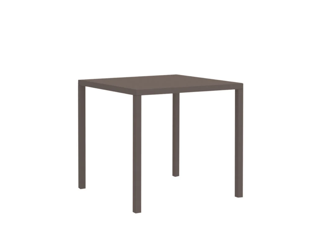 Vermobil Tavolo Quadris Metallo Quadrato 80 x 80 Cm H 75 Cm Bronzo