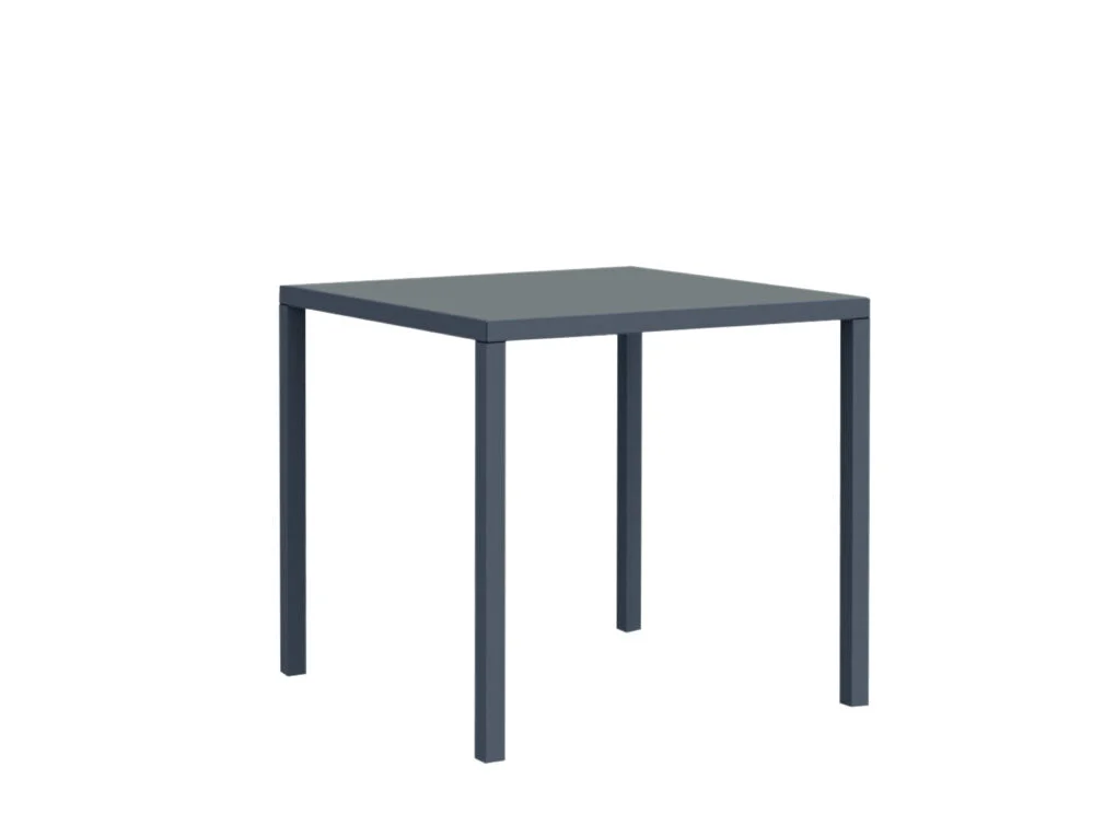 Vermobil Tavolo Quadris Metallo Quadrato 80 x 80 Cm H 75 Cm Grigio