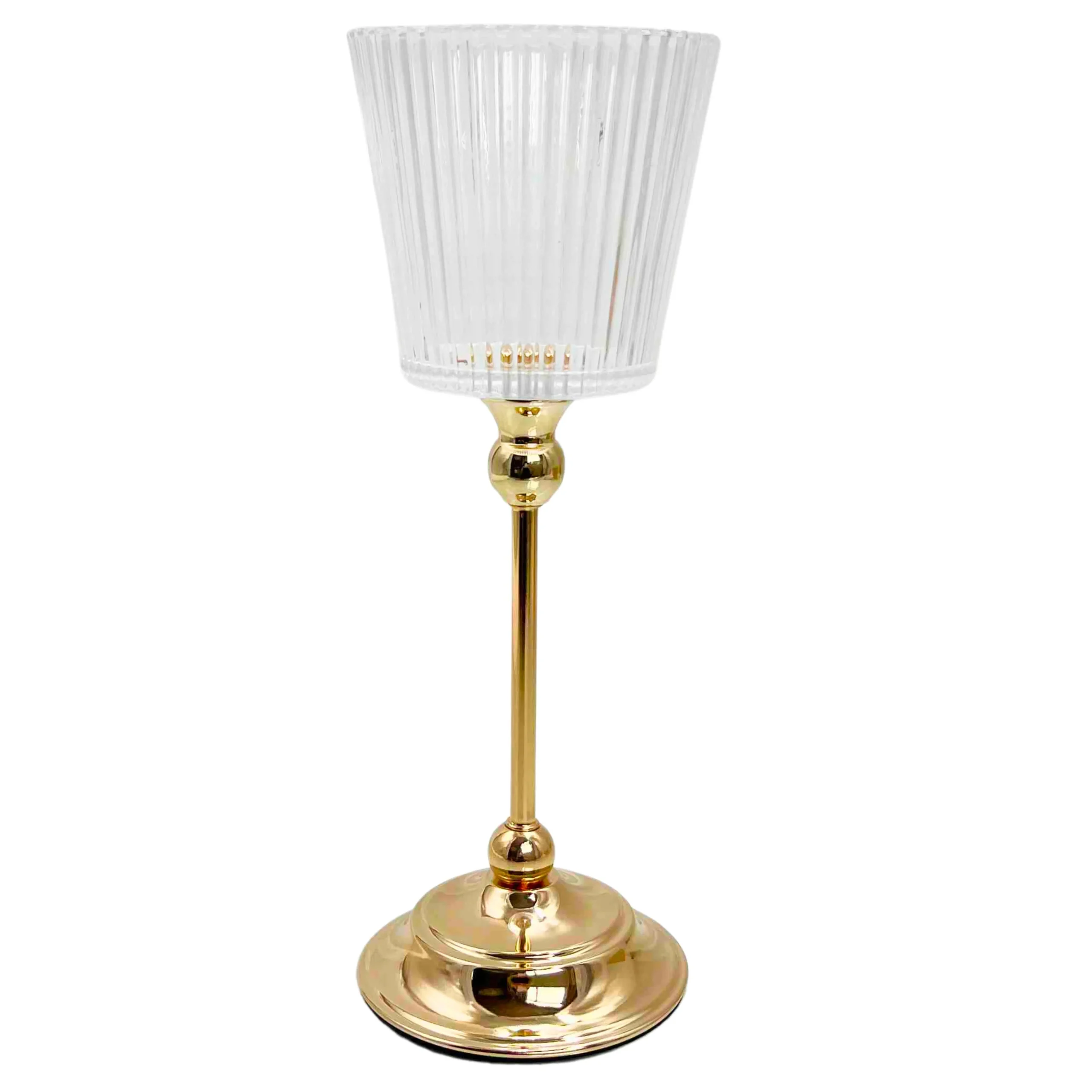 Vimin Box Alzata con Portavaso Vetro D 13 Cm H 34,5 Cm Oro