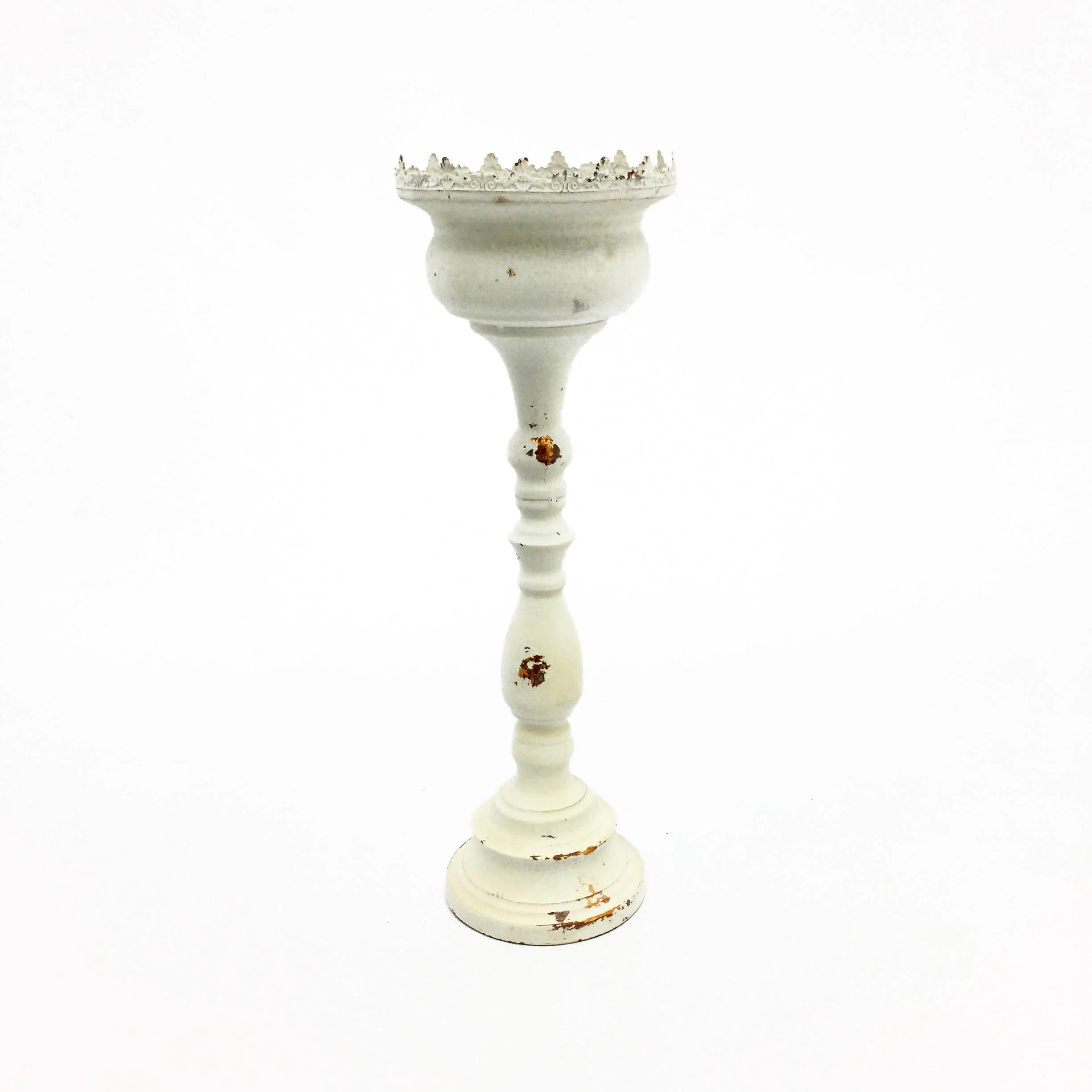 Vimin Box Centrotavola Alti Stretti D 16 Cm H 48 Cm Bianco Macchiato