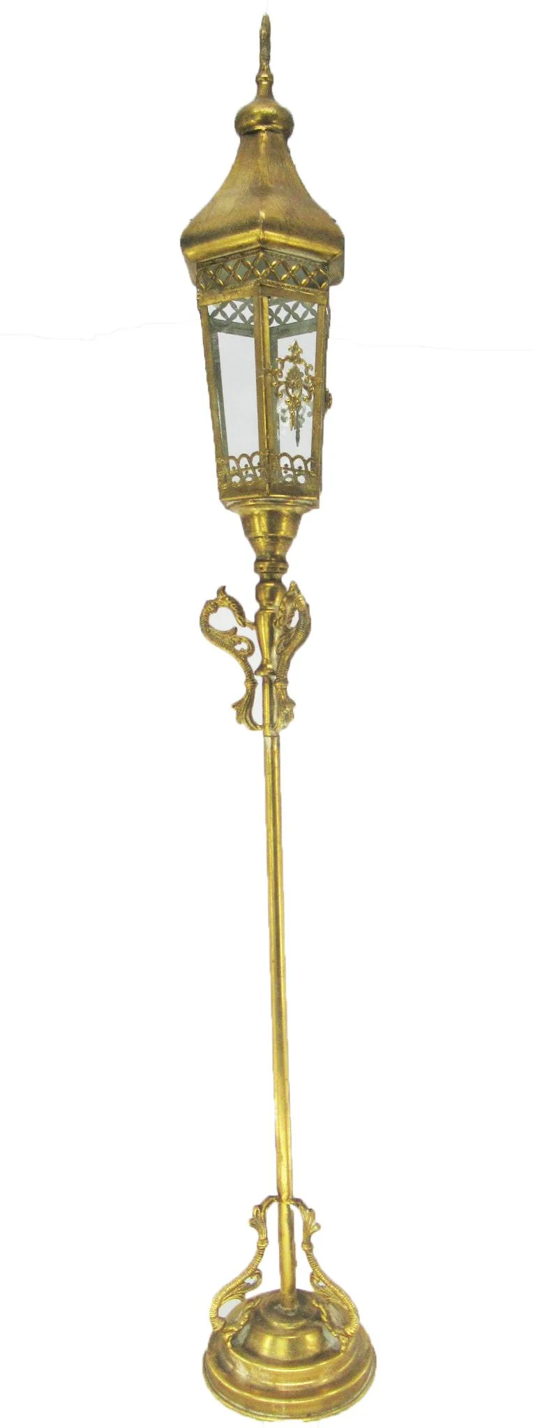 Vimin Box Lampioncino Oro D 29,5 Cm H 158 Cm