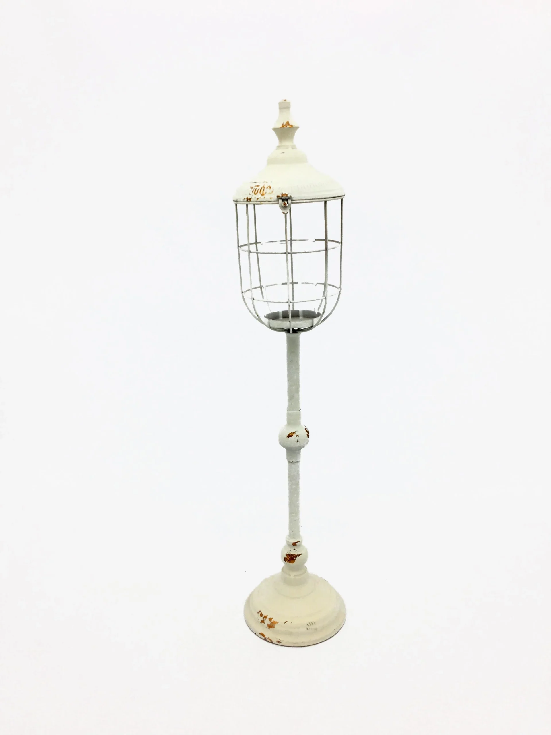 Vimin Box Lampioncino Semplice Portacandela D 17,5 Cm H 81 Cm Bianco