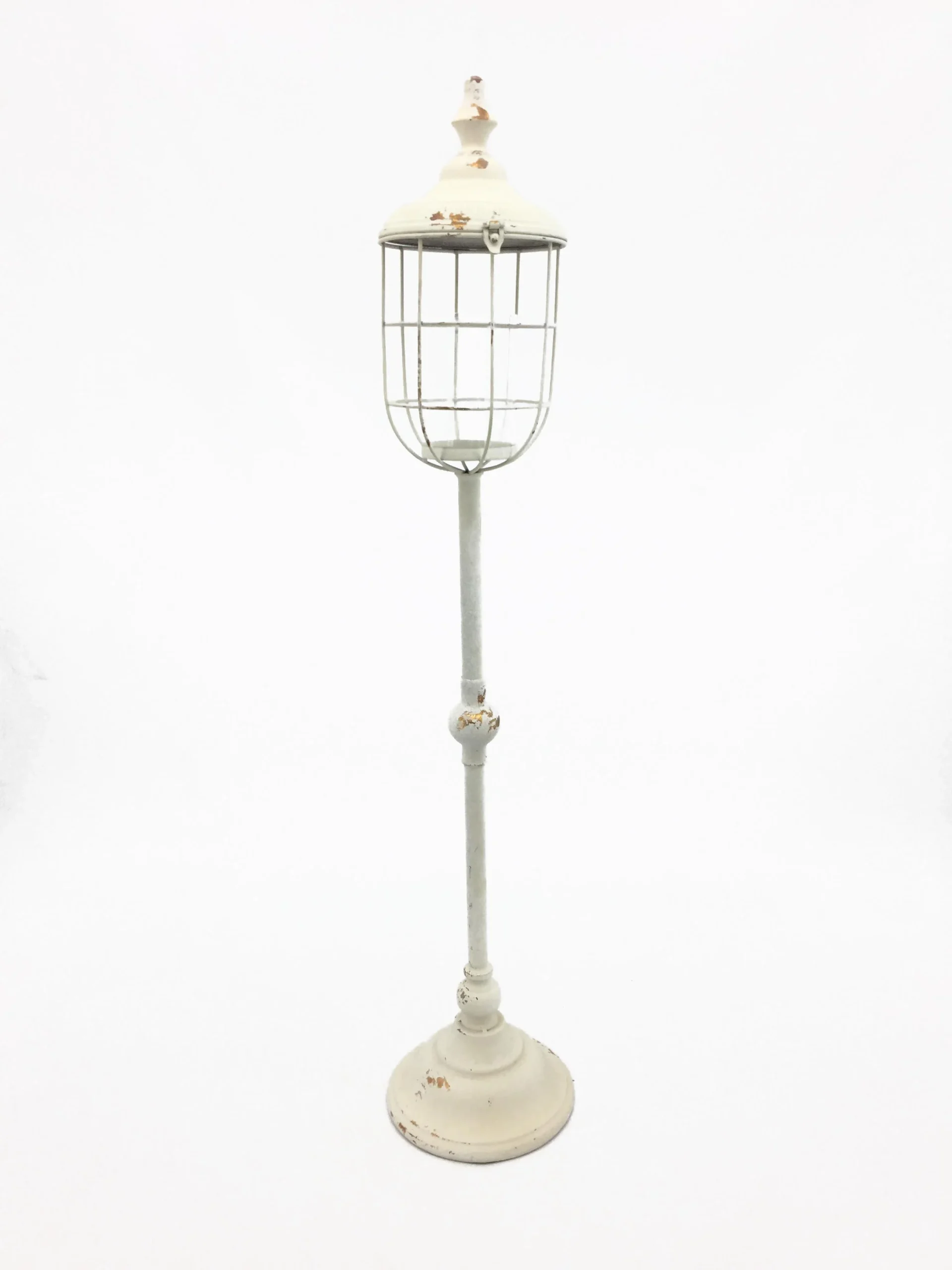 Vimin Box Lampioncino Semplice Portacandela D 19,5 Cm H 97 Cm Bianco