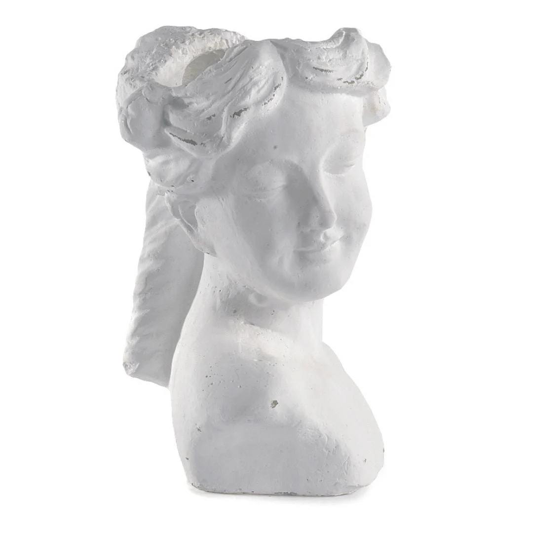 Vimin Box Mezzobusto Donna con Caspò H 21 Cm L 16 Cm L 12 Cm Bianco