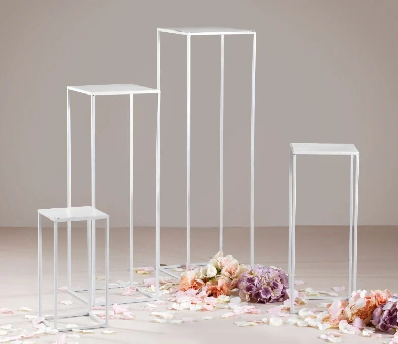 Vimin Box Set Alzata con Appoggio 20 x H 40, 24 X H 60, 27 X H 80, 30 x H 100 Bianco