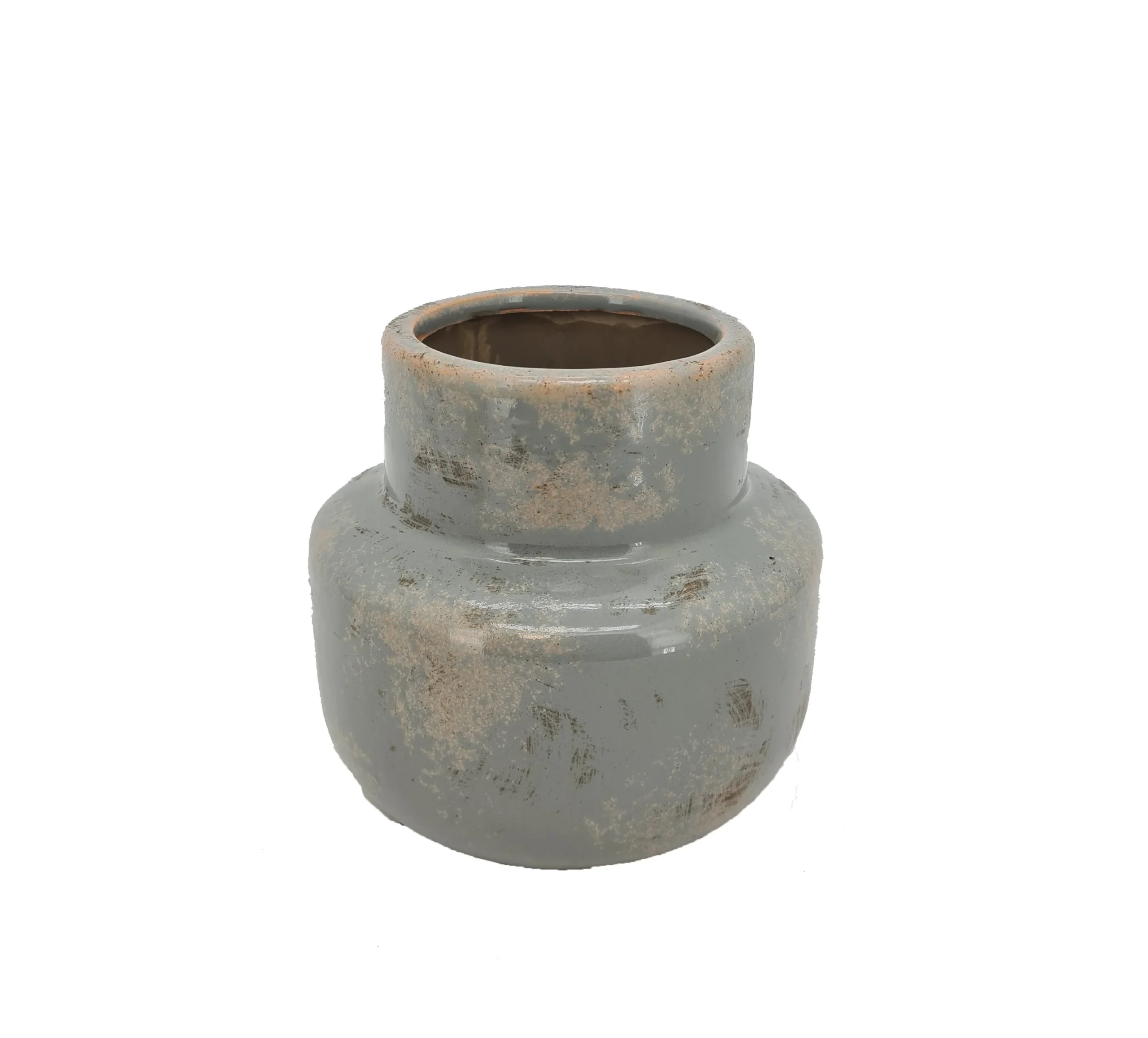Vimin Box Vaso Bombato con Collo D 16,5 Cm Grigio