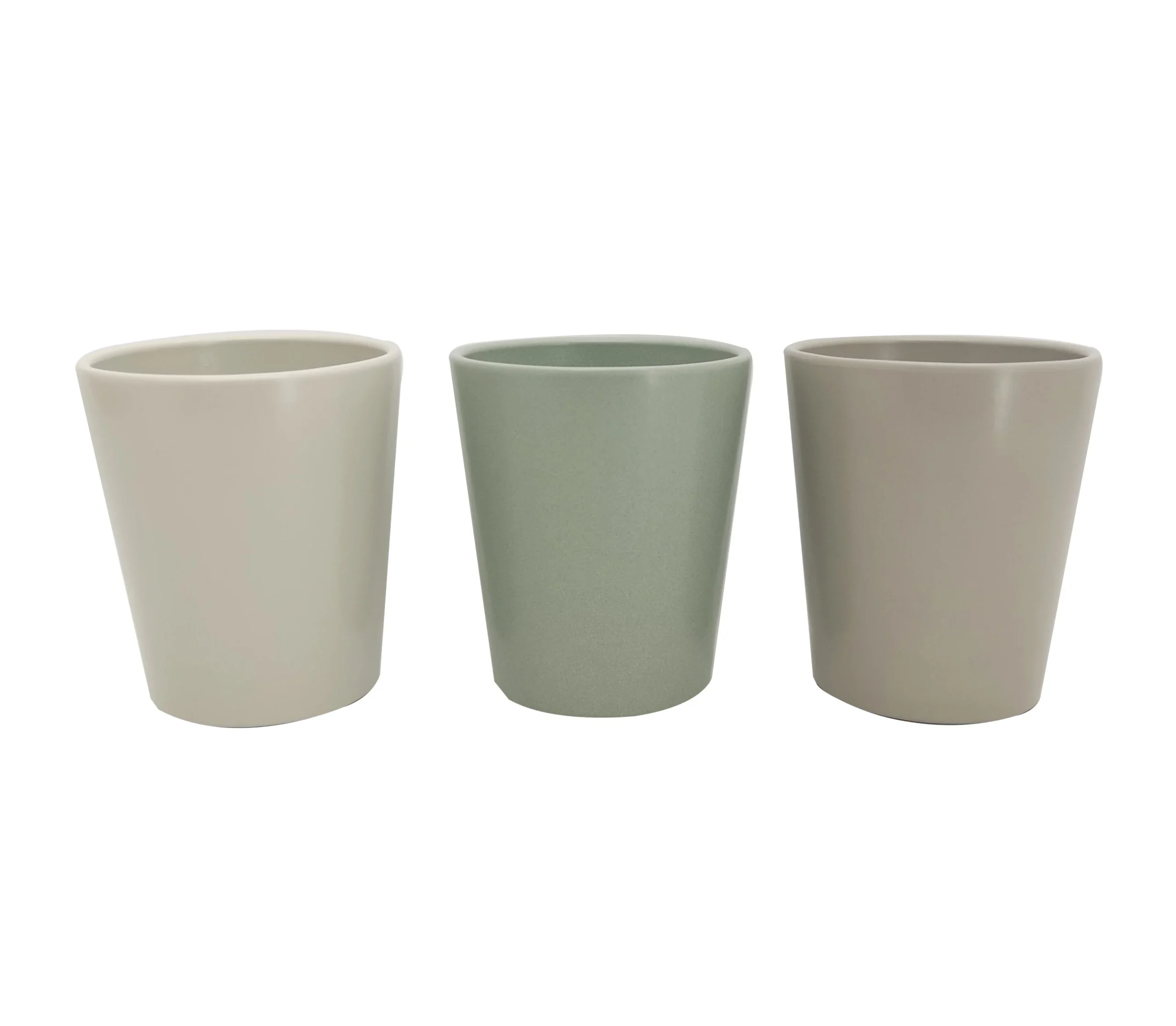 Vimin Box Vaso Liscio D 14 Cm H 16 Cm Verde Salvia Grigio 1 Pz
