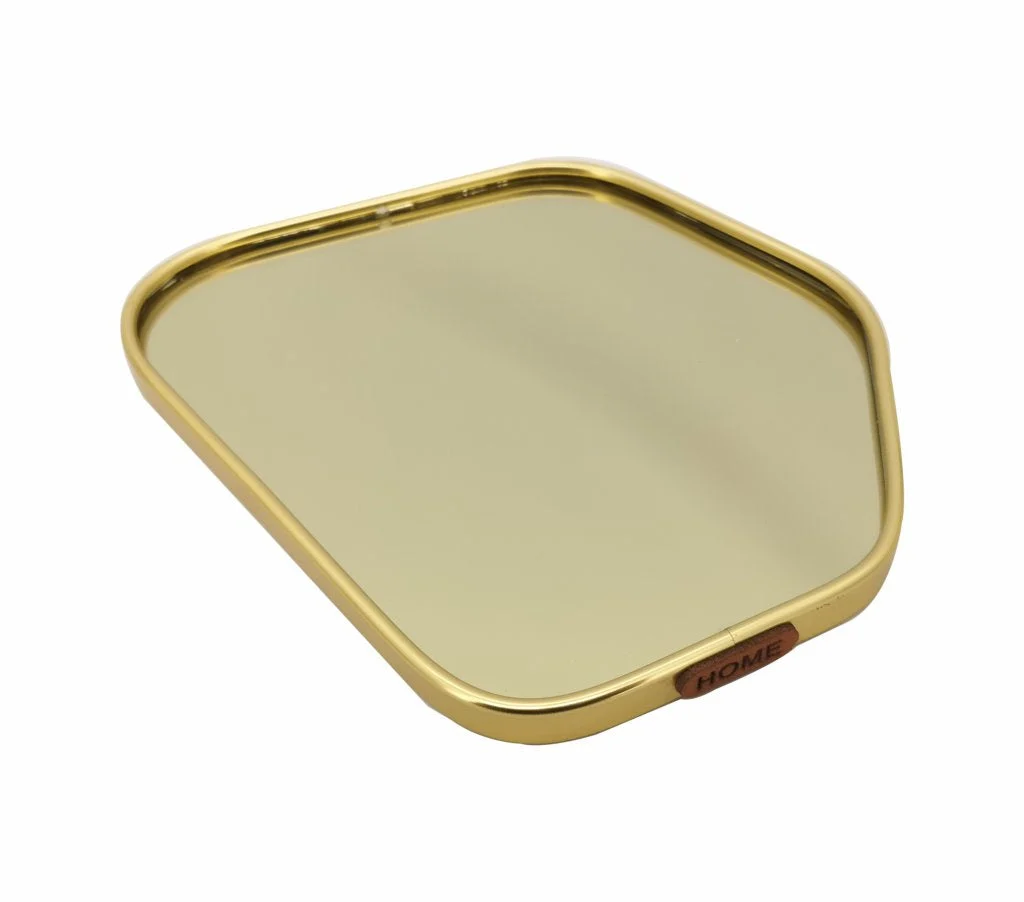 Vimin Box Vassoio Specchio Pentagonale Arrotondato 19 x16 Cm H 1,5 Cm Oro