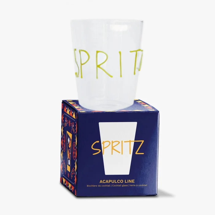 WD LifeStyle Bicchiere da Cocktail Vetro Borosilicato Cc  500 Ml Scritta Spritz