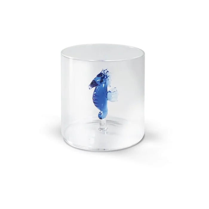 WD LifeStyle Bicchiere Vetro Borosilicato Cc 250 ml Decoro Cavalluccio