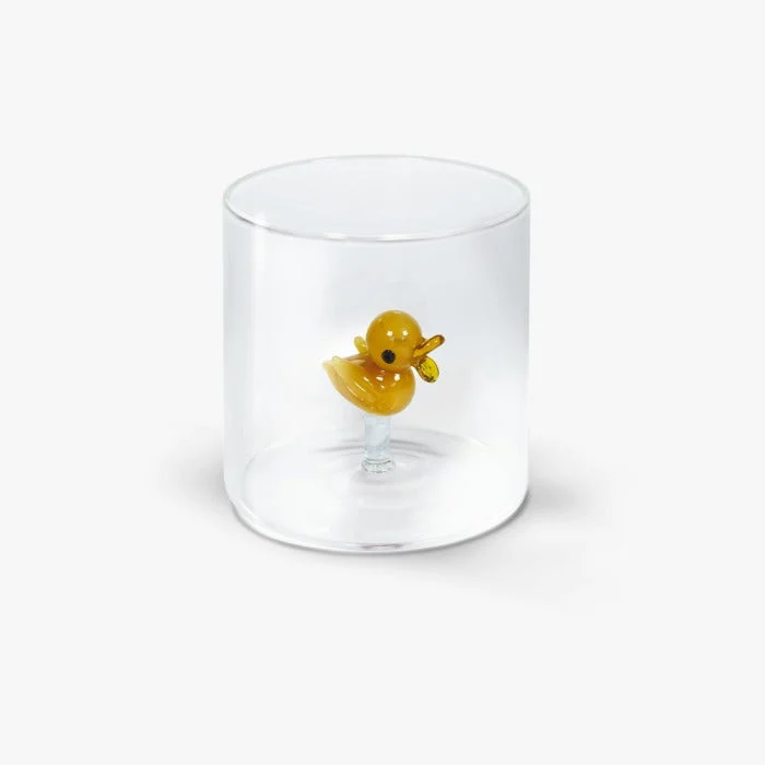 WD LifeStyle Bicchiere Vetro Borosilicato Cc 250 ml Decoro Paperella