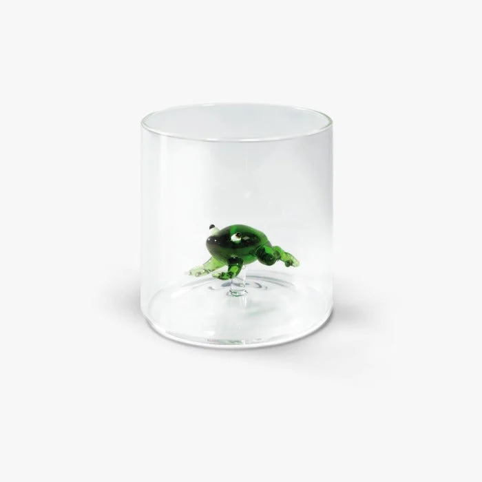 WD LifeStyle Bicchiere Vetro Borosilicato Cc 250 ml Decoro Rana