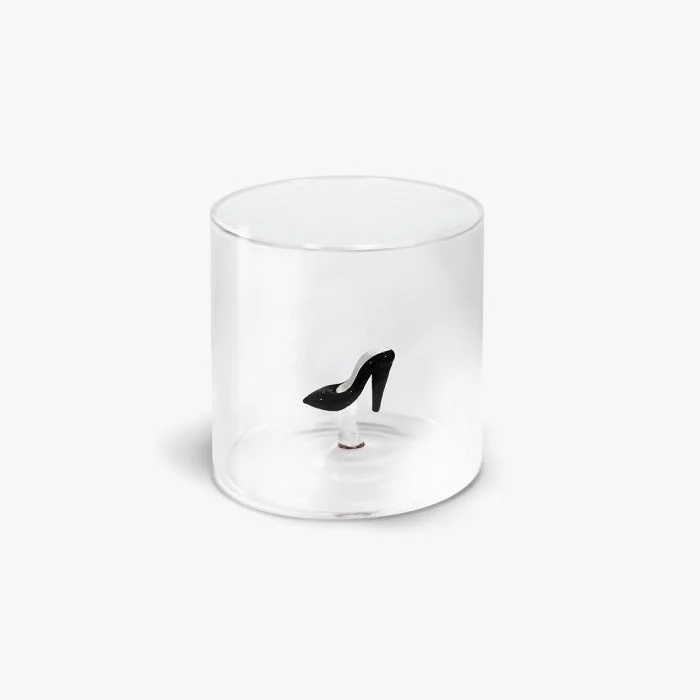 WD LifeStyle Bicchiere Vetro Borosilicato Cc 250 ml Decoro Scarpa