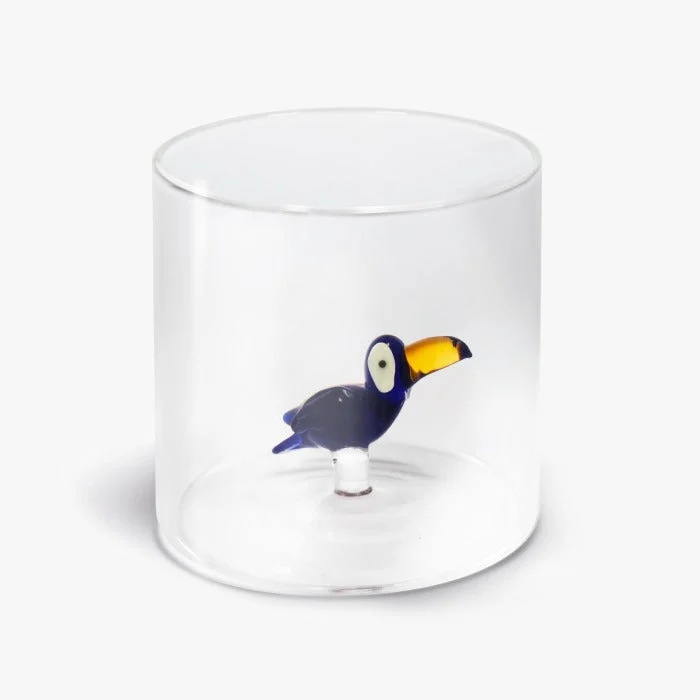 WD LifeStyle Bicchiere Vetro Borosilicato Cc 250 ml Decoro Tucano