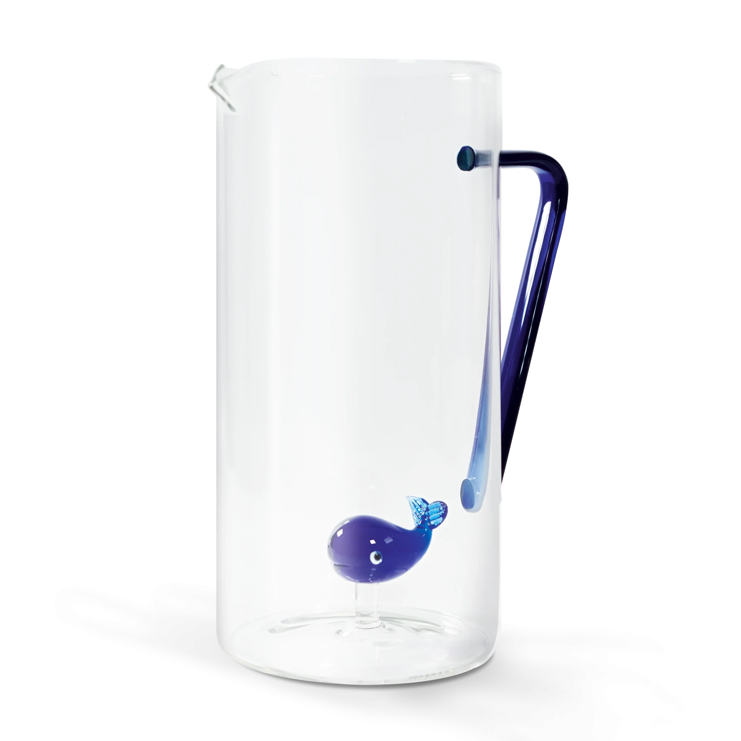 WD LifeStyle Caraffa Vetro Borosilicato Cc 1,2 Lt Decoro Balena