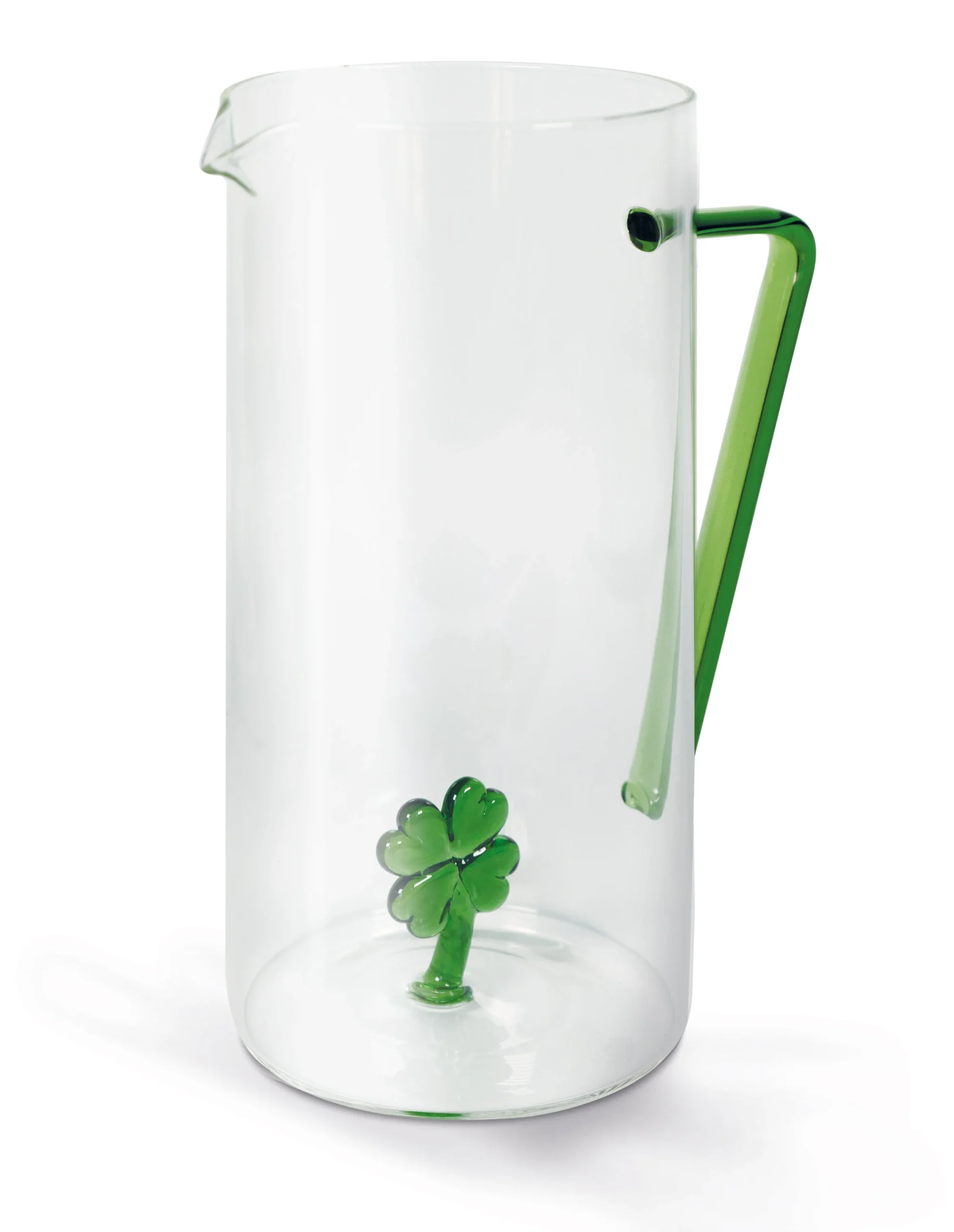WD LifeStyle Caraffa Vetro Borosilicato Cc 1,2 Lt Decoro Quadrifoglio