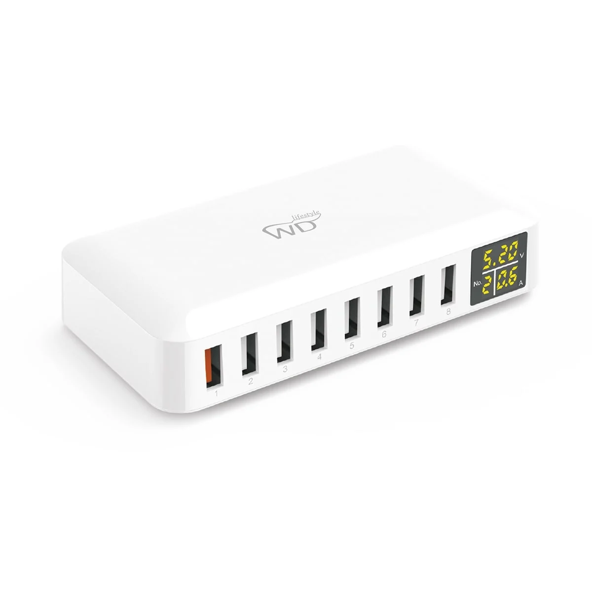 WD LifeStyle Caricatore Multiplo 8 porte USB Bianco