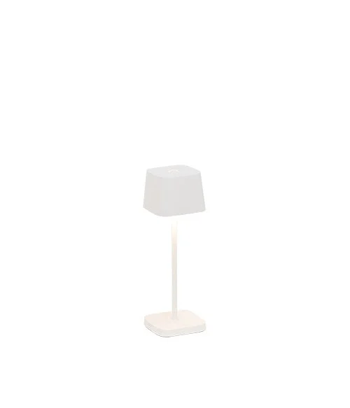 Zafferano Ofelia Micro Lampada da Tavolo H 200 Mm 67 x 67 Mm Bianco Opaco