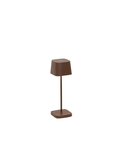 Zafferano Ofelia Micro Lampada da Tavolo H 200 Mm 67 x 67 Mm Corten