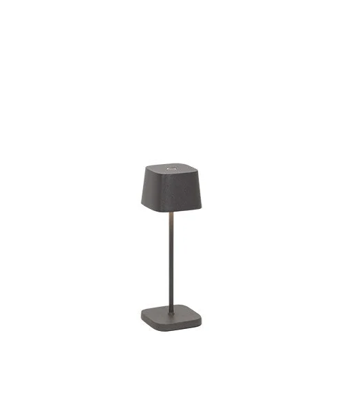 Zafferano Ofelia Micro Lampada da Tavolo H 200 Mm 67 x 67 Mm Grigio Scuro