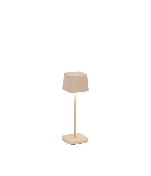 Zafferano Ofelia Micro Lampada da Tavolo H 200 Mm 67 x 67 Mm Sabbia