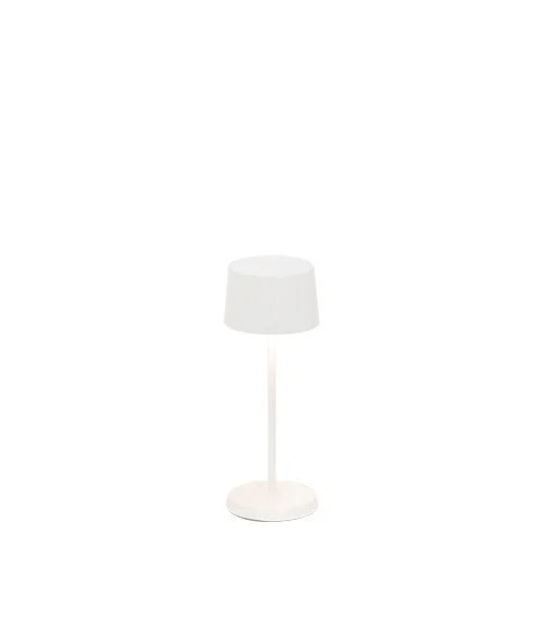 Zafferano Olivia Micro Lampada da Tavolo D 75 Mm H 200 Mm Bianco Opaco