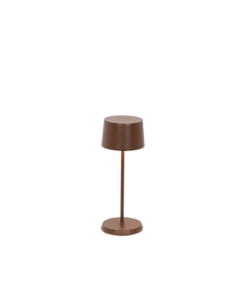 Zafferano Olivia Micro Lampada da Tavolo D 75 Mm H 200 Mm Corten