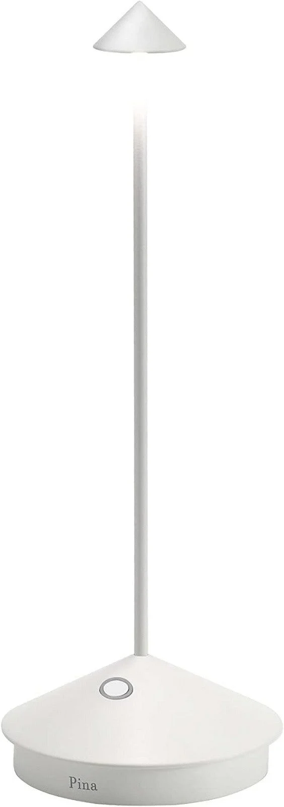 Zafferano Pina Pro Bianco Opaco - Lampada da Tavolo LED H29cm