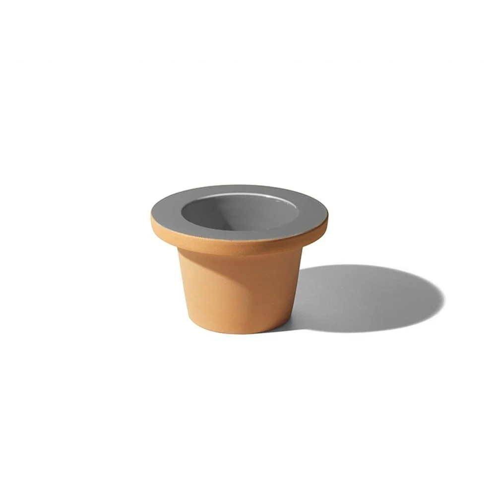 Internoitaliano Pofi vaso in terracotta con interno in ceramica