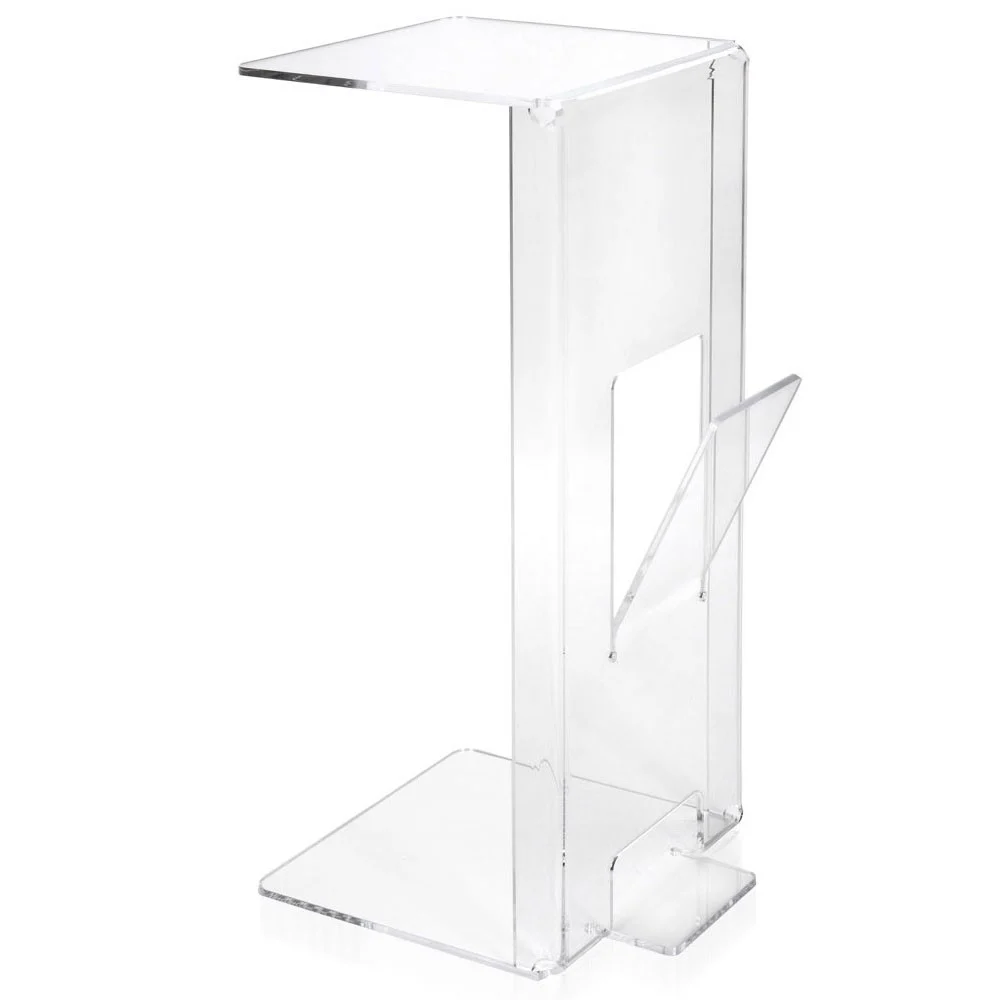 Iplex Ambrogio tavolino e porta riviste in plexiglass