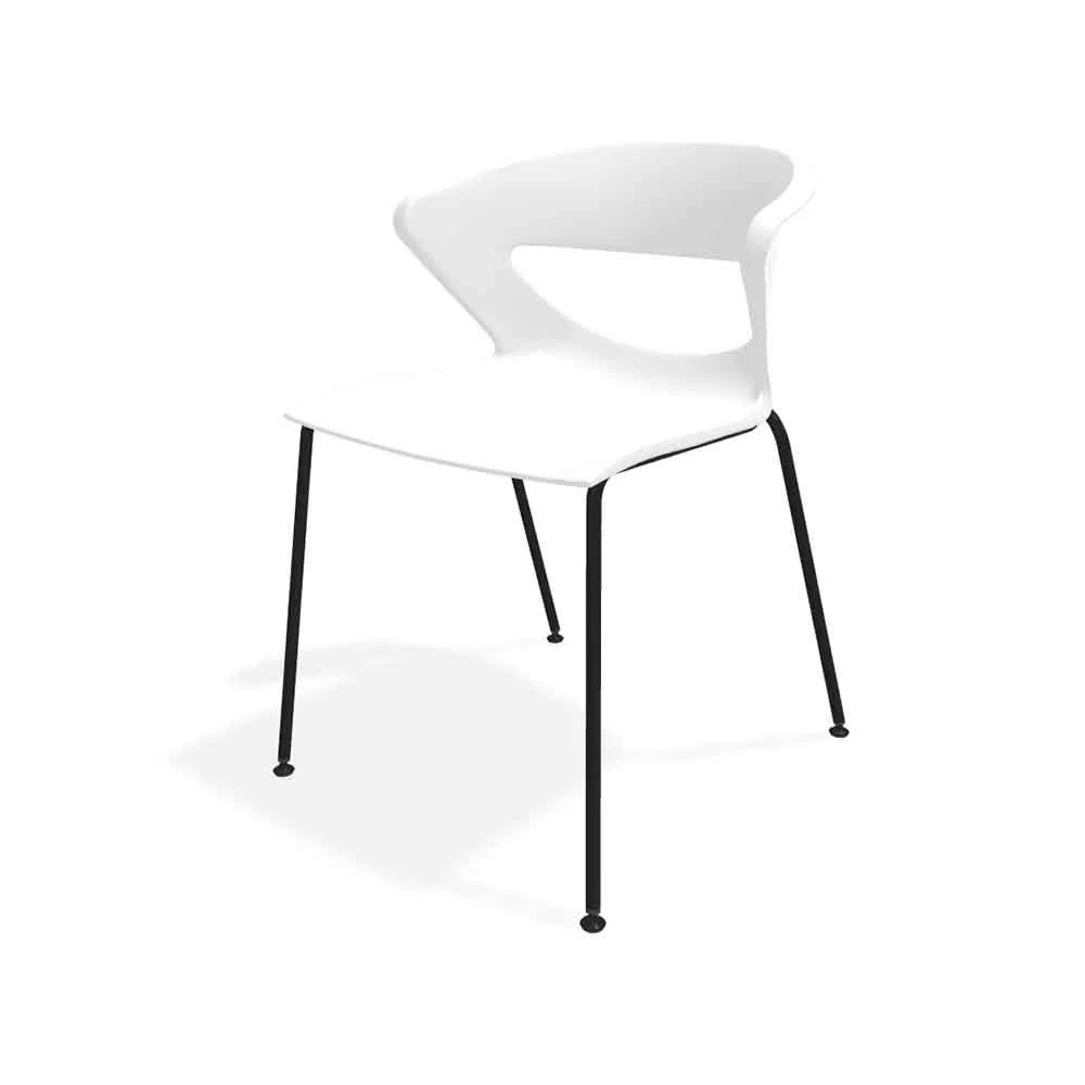 Kastel Kicca sedia in polipropilene con struttura in metallo verniciato disponibile in varie finiture