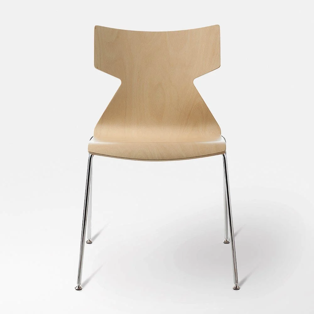 Kastel  Kimbox Wood sedia con struttura in metallo e seduta in faggio