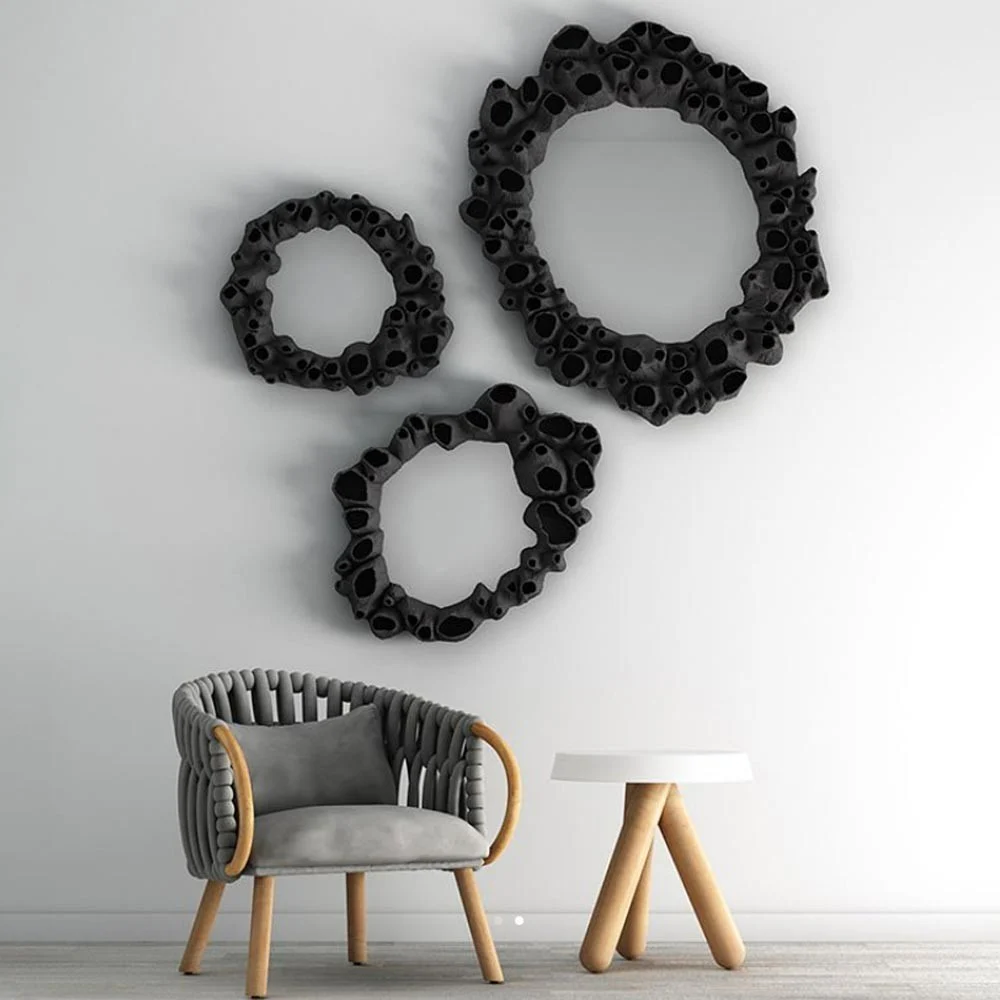 Kenneth Cobonpue specchio Barnacle di cirripede in due finiture e tre dimensioni