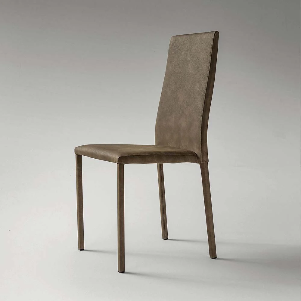 Sedia imbottita dal design moderno rivestita in ecopelle Berna